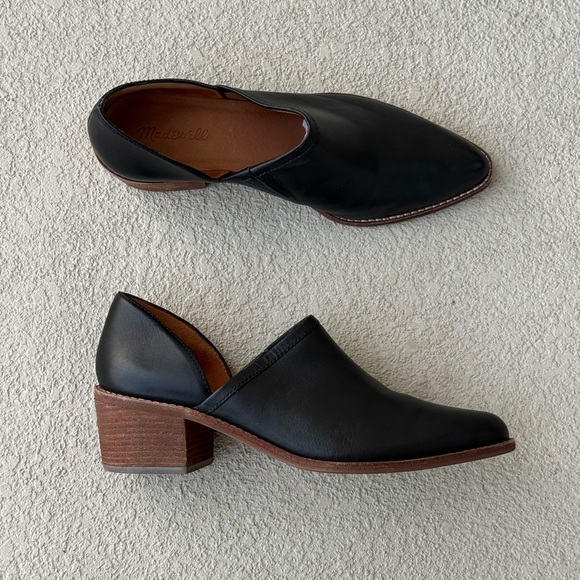 MADEWELL Brady English Saddle Black Leather Low Cut Ankle Boots Booties 11 Boho - Picture 10 of 13